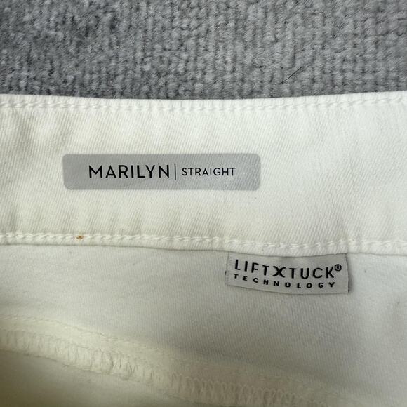 NYDJ Marilyn Straight Jeans Womens 16P Cream Lift Tuck Stretch Denim Petite - Picture 5 of 12